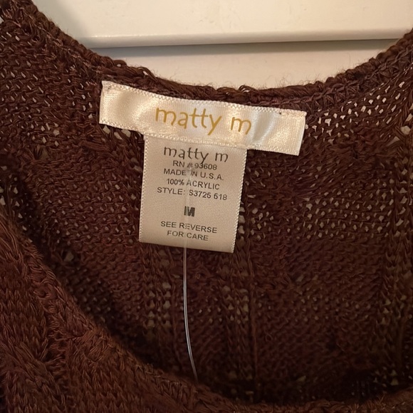 NWT Marty M. Brown Knit Tank Top - Picture 2 of 4